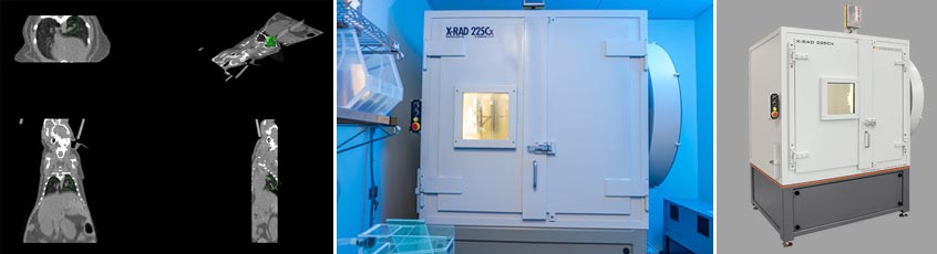 Image collage showing X-RAD 225Cx equipment